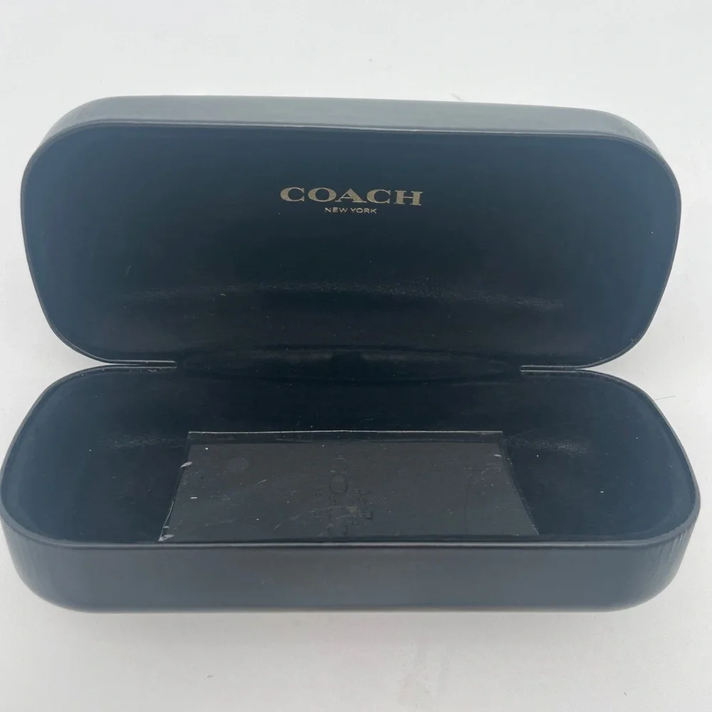 Coach Luxottica Black‎ Hard Eyeglass Case With Cleaning Cloth